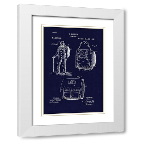 1882 Back Pack White Modern Wood Framed Art Print with Double Matting by Lavoie, Tina