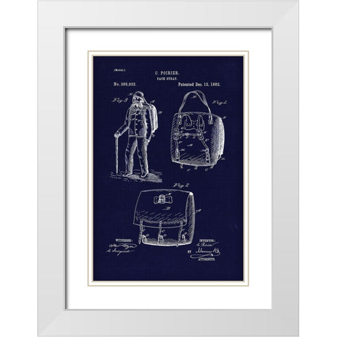 1882 Back Pack White Modern Wood Framed Art Print with Double Matting by Lavoie, Tina