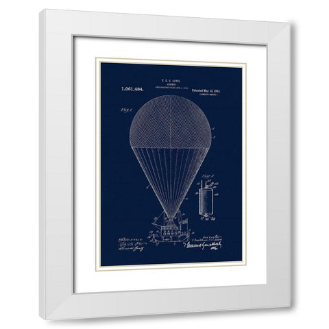 1913 Airship White Modern Wood Framed Art Print with Double Matting by Lavoie, Tina