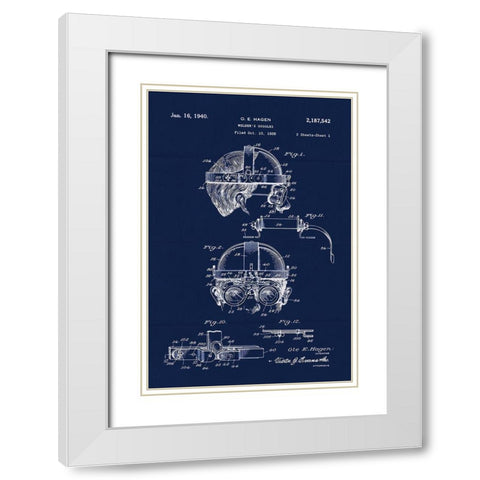 Welders Goggles 1 White Modern Wood Framed Art Print with Double Matting by Lavoie, Tina