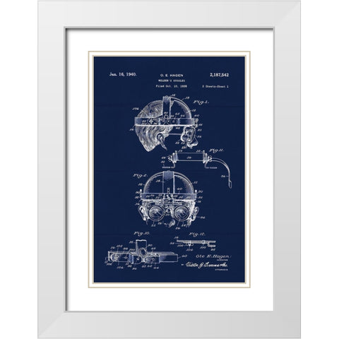 Welders Goggles 1 White Modern Wood Framed Art Print with Double Matting by Lavoie, Tina