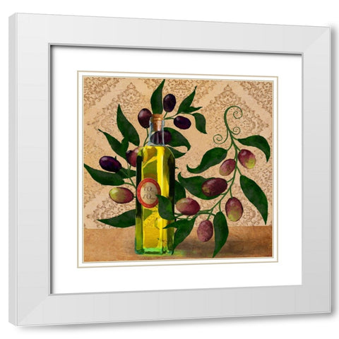 l Olio d Oliva White Modern Wood Framed Art Print with Double Matting by Lavoie, Tina