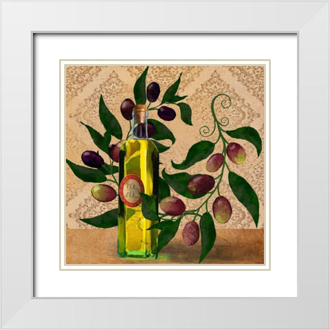 l Olio d Oliva White Modern Wood Framed Art Print with Double Matting by Lavoie, Tina