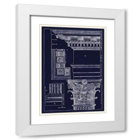 Andrea Palladio Corinthian Capital 1557 White Modern Wood Framed Art Print with Double Matting by Lavoie, Tina