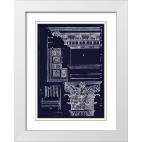 Andrea Palladio Corinthian Capital 1557 White Modern Wood Framed Art Print with Double Matting by Lavoie, Tina