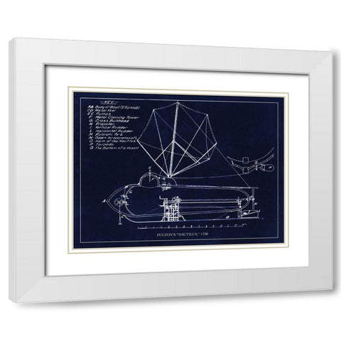 The Nautilus 1798 White Modern Wood Framed Art Print with Double Matting by Lavoie, Tina