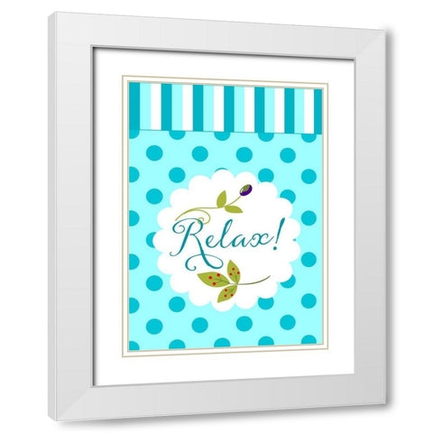 Relax White Modern Wood Framed Art Print with Double Matting by Lavoie, Tina