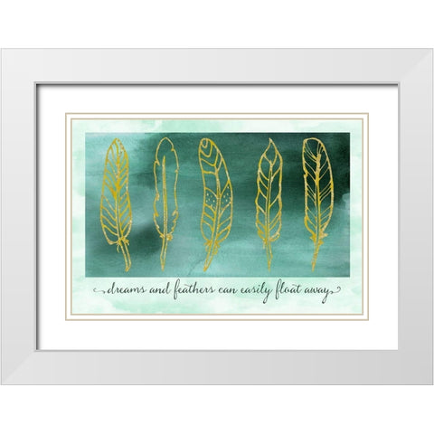 Gathering Feathers Two White Modern Wood Framed Art Print with Double Matting by Lavoie, Tina