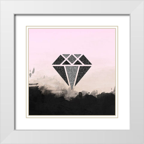 Precious Diamond White Modern Wood Framed Art Print with Double Matting by Lavoie, Tina