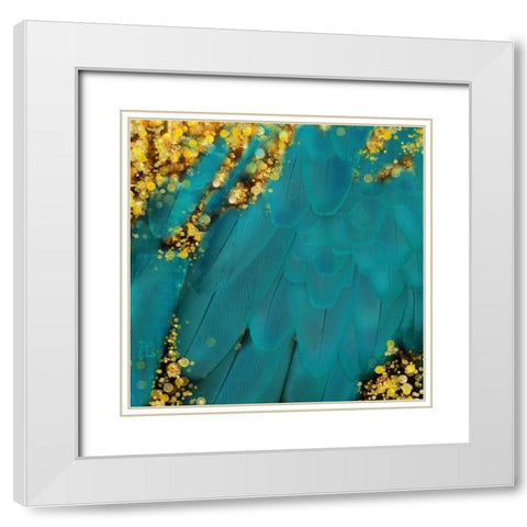 Mid-Summer Magik Deep Teal White Modern Wood Framed Art Print with Double Matting by Lavoie, Tina