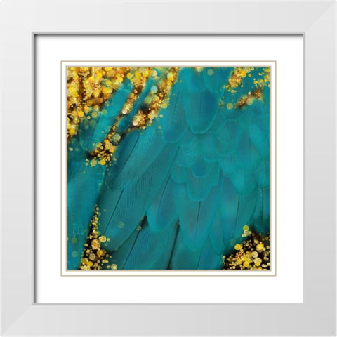 Mid-Summer Magik Deep Teal White Modern Wood Framed Art Print with Double Matting by Lavoie, Tina