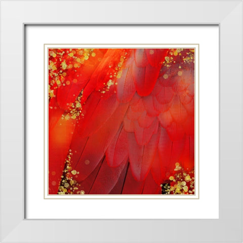 Mid-Summer Magik Red Spice White Modern Wood Framed Art Print with Double Matting by Lavoie, Tina