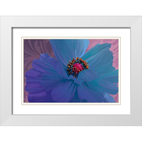 Afterglow White Modern Wood Framed Art Print with Double Matting by Lavoie, Tina