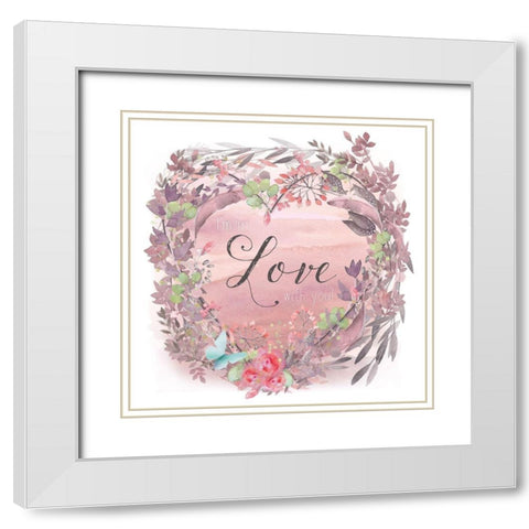 Love White Modern Wood Framed Art Print with Double Matting by Lavoie, Tina