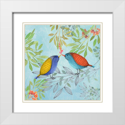 Morning Kiss White Modern Wood Framed Art Print with Double Matting by Lavoie, Tina