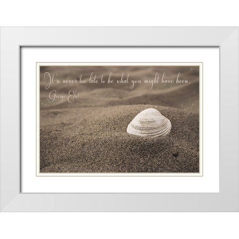 Never Too Late White Modern Wood Framed Art Print with Double Matting by Lavoie, Tina