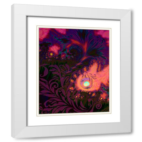 Tahitian Sunset White Modern Wood Framed Art Print with Double Matting by Lavoie, Tina