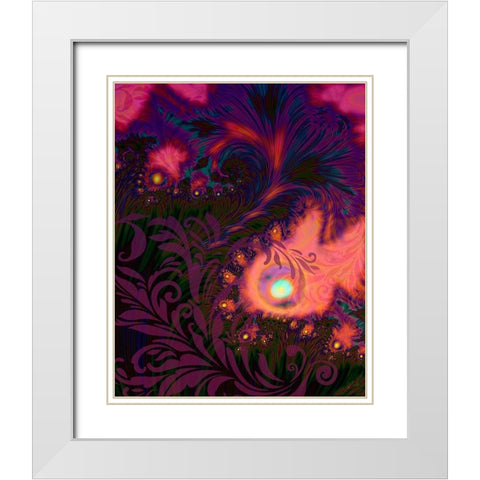Tahitian Sunset White Modern Wood Framed Art Print with Double Matting by Lavoie, Tina