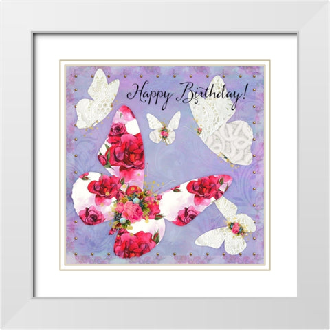 Victorian Wings White Modern Wood Framed Art Print with Double Matting by Lavoie, Tina