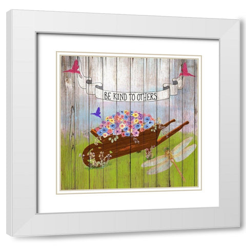 Be Kind To Others White Modern Wood Framed Art Print with Double Matting by Lavoie, Tina
