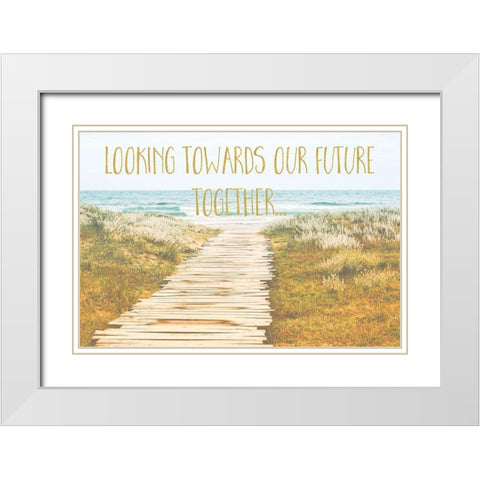 Looking Towards Our Future Together White Modern Wood Framed Art Print with Double Matting by Lavoie, Tina