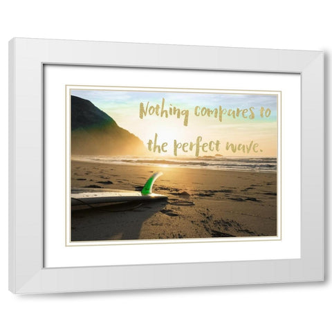 The Perfect Wave White Modern Wood Framed Art Print with Double Matting by Lavoie, Tina