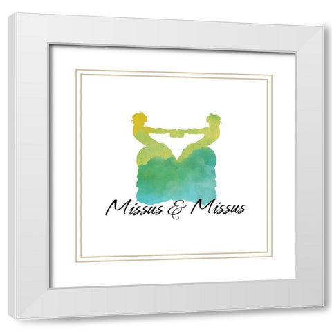Missus And Missus White Modern Wood Framed Art Print with Double Matting by Lavoie, Tina