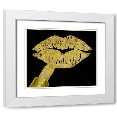 Stardust Kiss White Modern Wood Framed Art Print with Double Matting by Lavoie, Tina