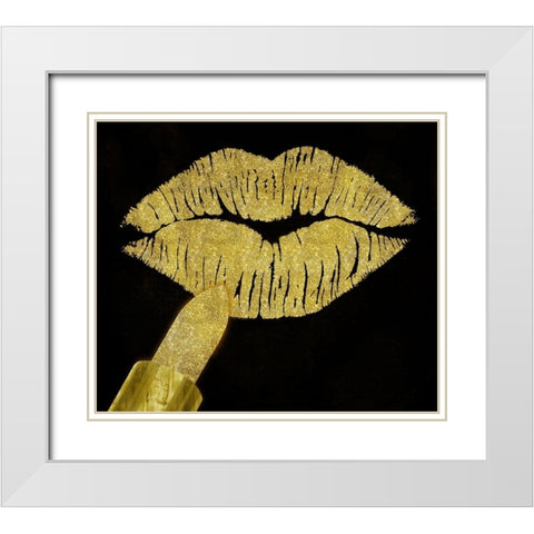 Stardust Kiss White Modern Wood Framed Art Print with Double Matting by Lavoie, Tina