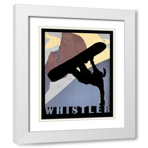 Whistler Mountain Winter Sports I White Modern Wood Framed Art Print with Double Matting by Lavoie, Tina