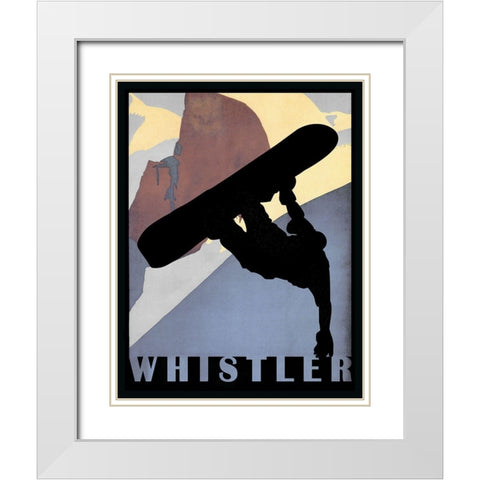 Whistler Mountain Winter Sports II White Modern Wood Framed Art Print with Double Matting by Lavoie, Tina