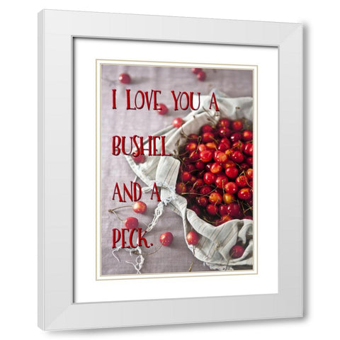 Bushel And A Peck White Modern Wood Framed Art Print with Double Matting by Lavoie, Tina