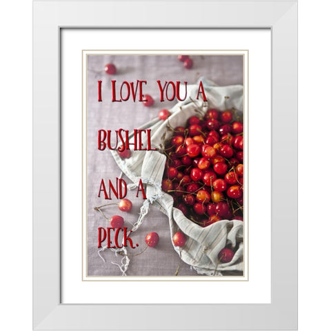 Bushel And A Peck White Modern Wood Framed Art Print with Double Matting by Lavoie, Tina
