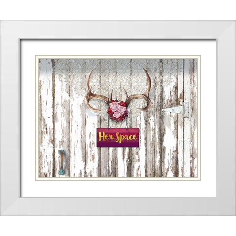 Her Space Santa Fe Cottage Style White Modern Wood Framed Art Print with Double Matting by Lavoie, Tina