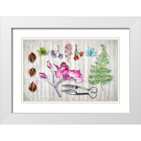 BotanicaII White Modern Wood Framed Art Print with Double Matting by Lavoie, Tina