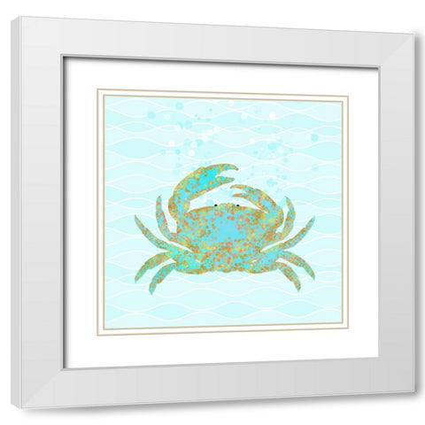 Kramer Crab White Modern Wood Framed Art Print with Double Matting by Lavoie, Tina