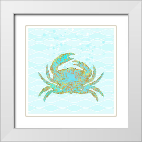 Kramer Crab White Modern Wood Framed Art Print with Double Matting by Lavoie, Tina