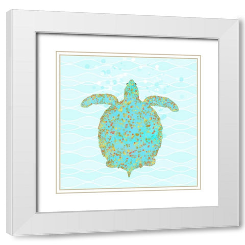 Tucker Turtle White Modern Wood Framed Art Print with Double Matting by Lavoie, Tina