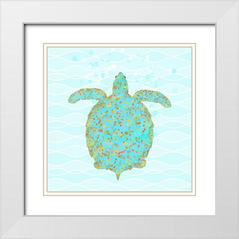 Tucker Turtle White Modern Wood Framed Art Print with Double Matting by Lavoie, Tina