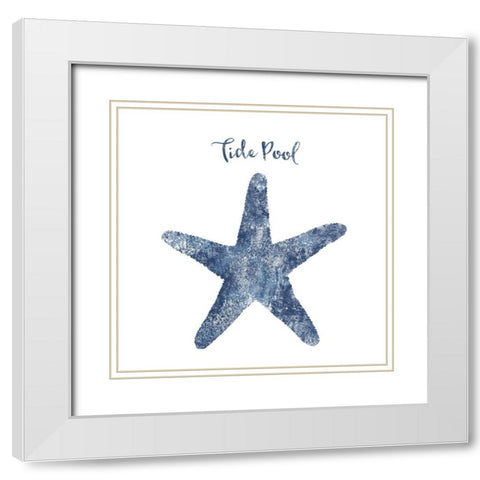 Starfish Tide Pool White Modern Wood Framed Art Print with Double Matting by Lavoie, Tina