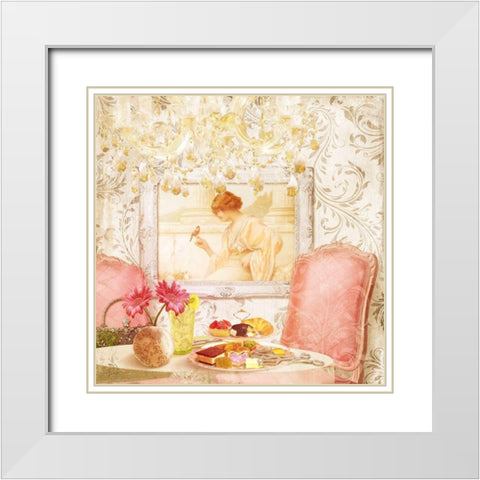 Hotel Regina Paris Tearoom Lunch White Modern Wood Framed Art Print with Double Matting by Lavoie, Tina
