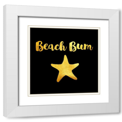 Beach Bum In Black White Modern Wood Framed Art Print with Double Matting by Lavoie, Tina