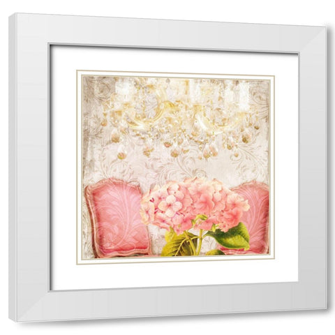 Hotel Regina Paris South Salon circa 1900 White Modern Wood Framed Art Print with Double Matting by Lavoie, Tina