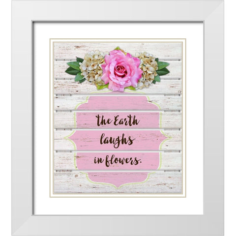 The Earth Laughs In Flowers White Modern Wood Framed Art Print with Double Matting by Lavoie, Tina