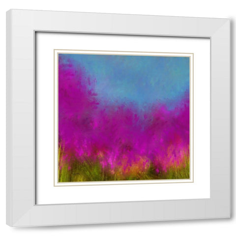 Wildflowers White Modern Wood Framed Art Print with Double Matting by Lavoie, Tina