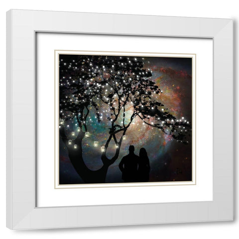Date Night White Modern Wood Framed Art Print with Double Matting by Lavoie, Tina