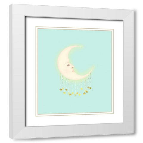 Dreaming Of The Moon White Modern Wood Framed Art Print with Double Matting by Lavoie, Tina