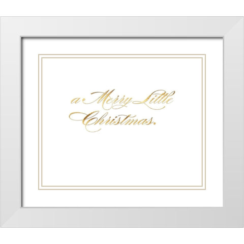 Park Avenue a Merry Little Christmas inside card copy White Modern Wood Framed Art Print with Double Matting by Lavoie, Tina