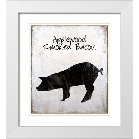 Applewood Smoked Bacon White Modern Wood Framed Art Print with Double Matting by Lavoie, Tina