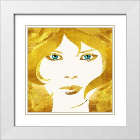 24 Karat Babe White Modern Wood Framed Art Print with Double Matting by Lavoie, Tina